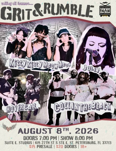 Kitty Kitty Meow Meow, Cozy In The Black, Hovercar, Julep — show poster